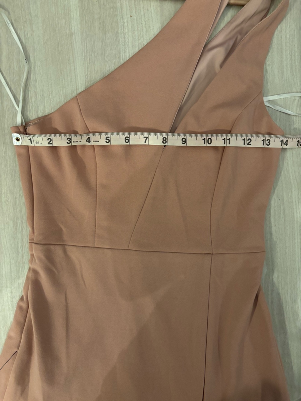 NEW Lulu's Cocktail Club Blush Pink One-Shoulder Midi Dress Front Slit size S - Picture 13 of 16